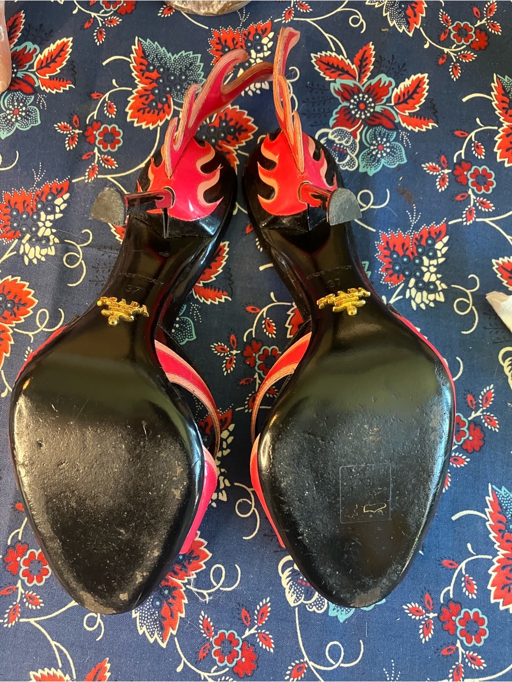 Prada Hot Pink Hot Rod Flame Heels 37 SS 2012 - Picture 7 of 15
